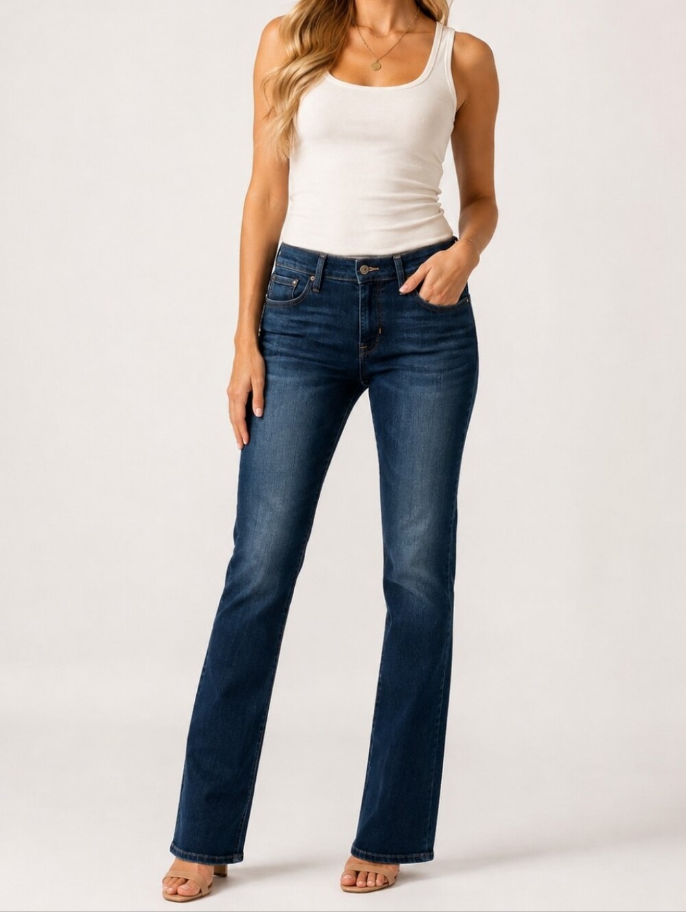 Lucky Brand Sweet Straight Jeans Size 6/28 Dark Wash Mid Rise Stretch